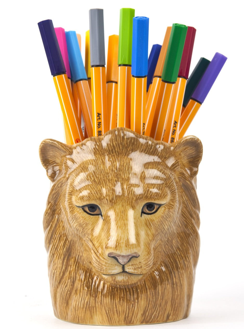 Lion Pen Pot