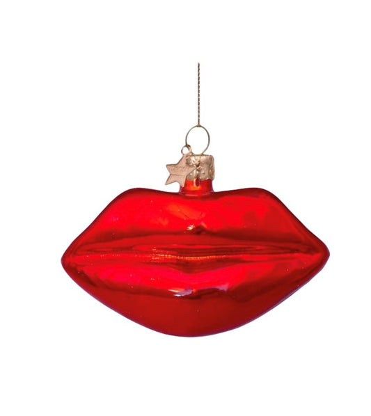 Red Lips Christmas Tree Decoration