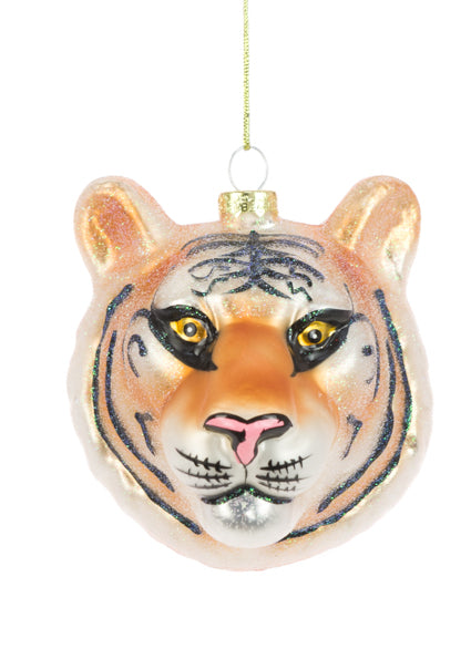 Tiger Head Tree Bauble Decoration