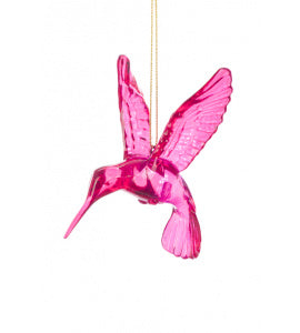 Hummingbird Tree Decoration  - Pink